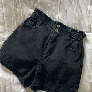 Black Jean shorts